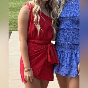 Lulu's Vibrant Red Mini Dress